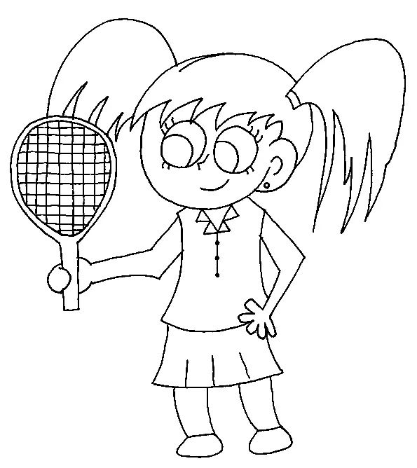 Çocuklar İçin Tenis Boyama Sayfaları 