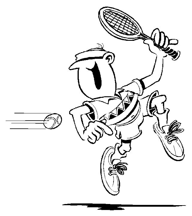 Çocuklar İçin Tenis Boyama Sayfaları 