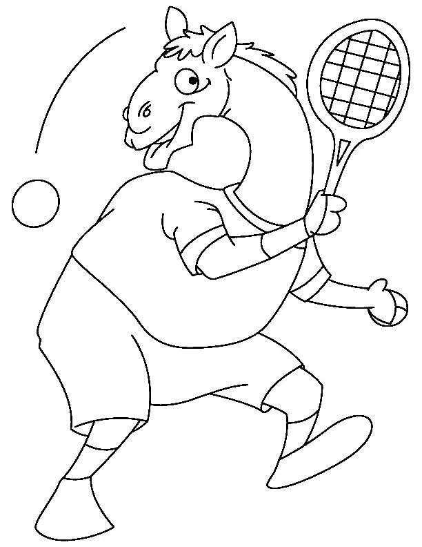 Çocuklar İçin Tenis Boyama Sayfaları 