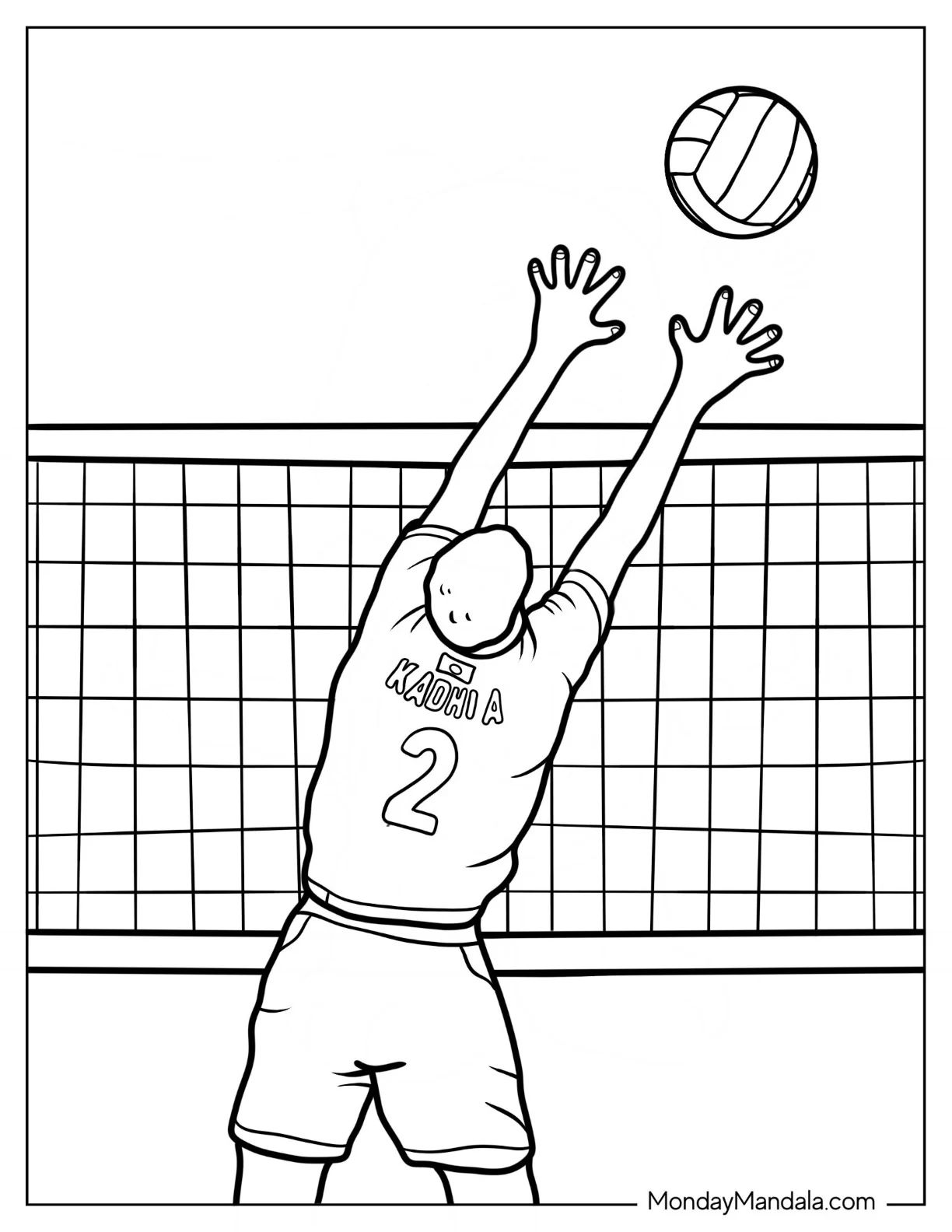 Çocuklar İçin Voleybol Boyama Sayfaları 