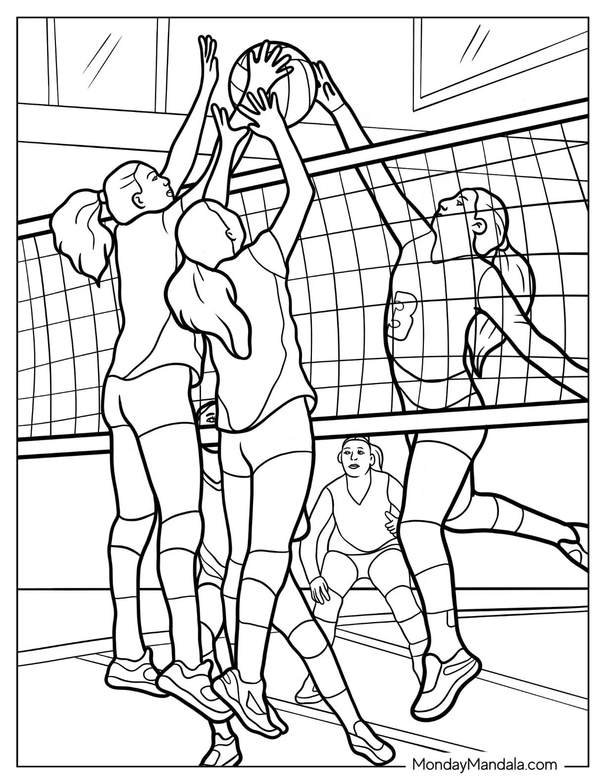 Çocuklar İçin Voleybol Boyama Sayfaları 