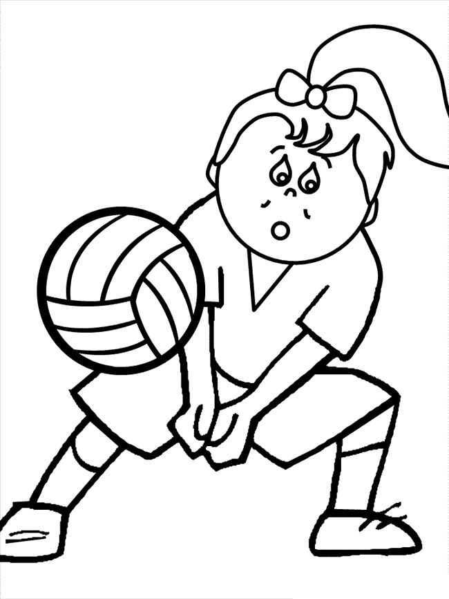 Çocuklar İçin Voleybol Boyama Sayfaları 