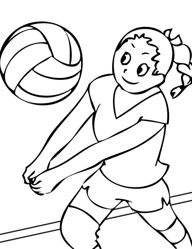 Çocuklar İçin Voleybol Boyama Sayfaları 