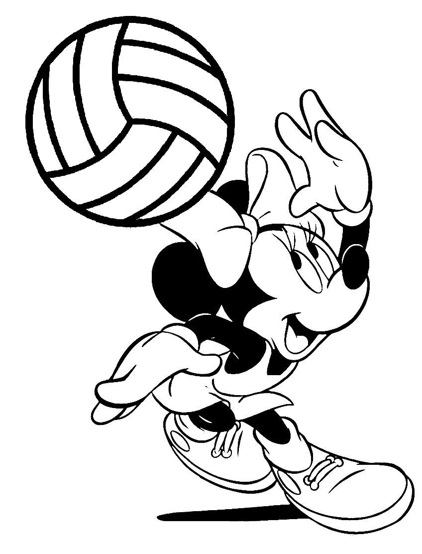 Çocuklar İçin Voleybol Boyama Sayfaları 