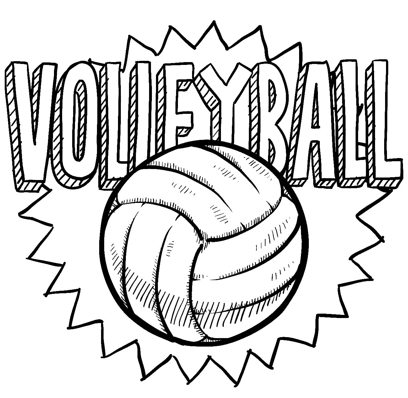 Çocuklar İçin Voleybol Boyama Sayfaları 