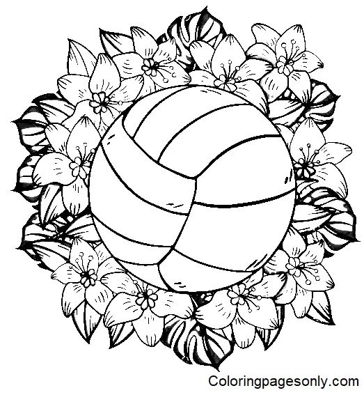 Çocuklar İçin Voleybol Boyama Sayfaları 