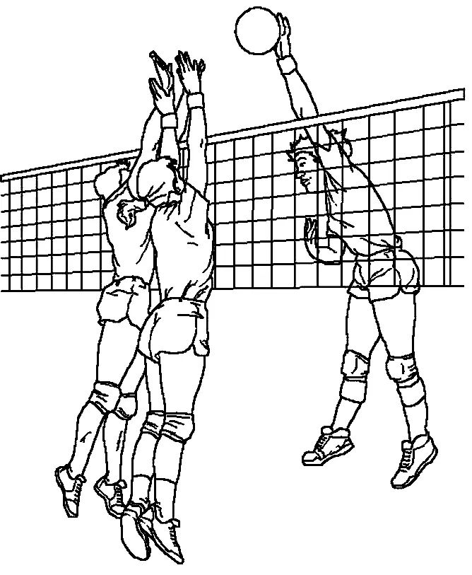 Çocuklar İçin Voleybol Boyama Sayfaları 