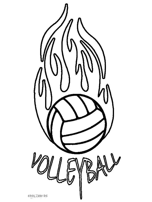 Çocuklar İçin Voleybol Boyama Sayfaları 
