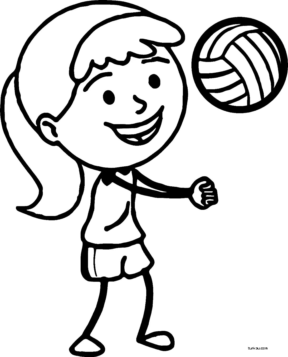 Çocuklar İçin Voleybol Boyama Sayfaları 