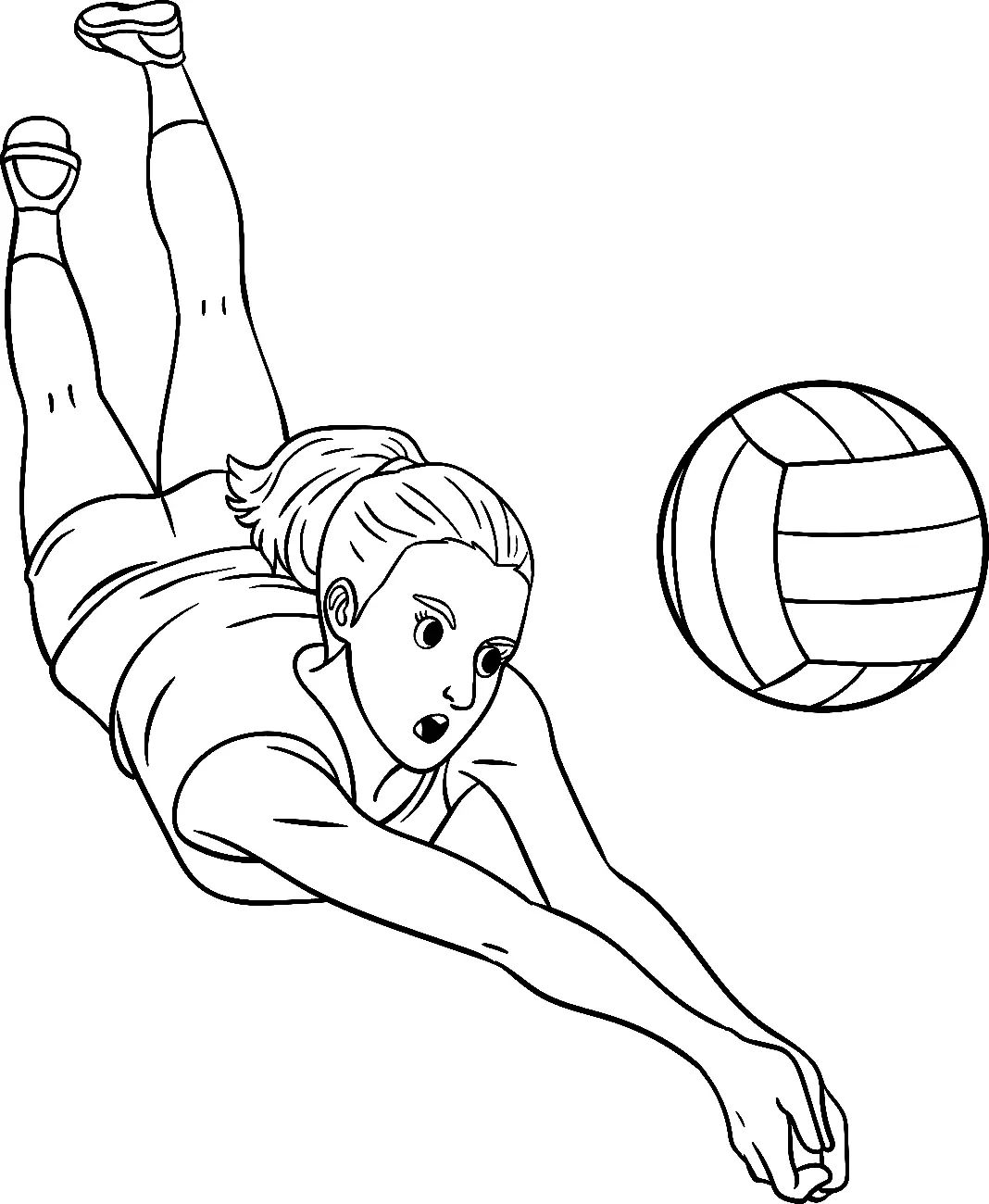 Çocuklar İçin Voleybol Boyama Sayfaları 