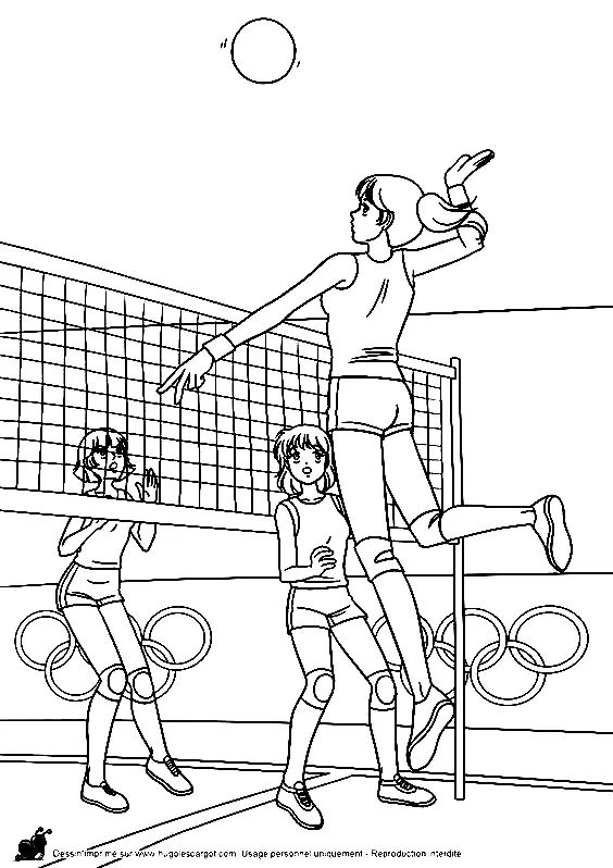 Çocuklar İçin Voleybol Boyama Sayfaları 