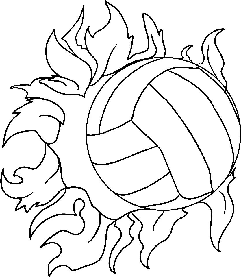 Çocuklar İçin Voleybol Boyama Sayfaları 