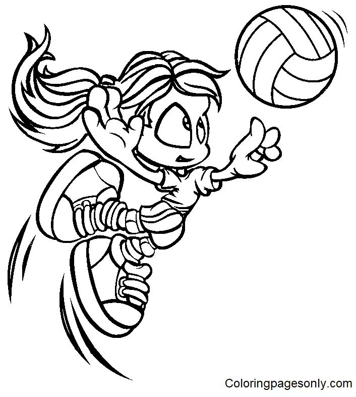 Çocuklar İçin Voleybol Boyama Sayfaları 