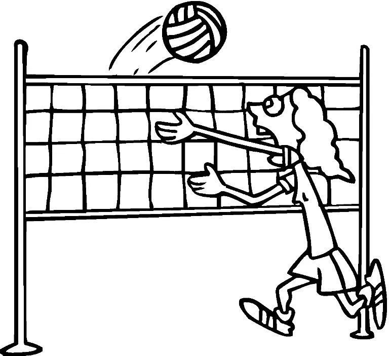 Çocuklar İçin Voleybol Boyama Sayfaları 