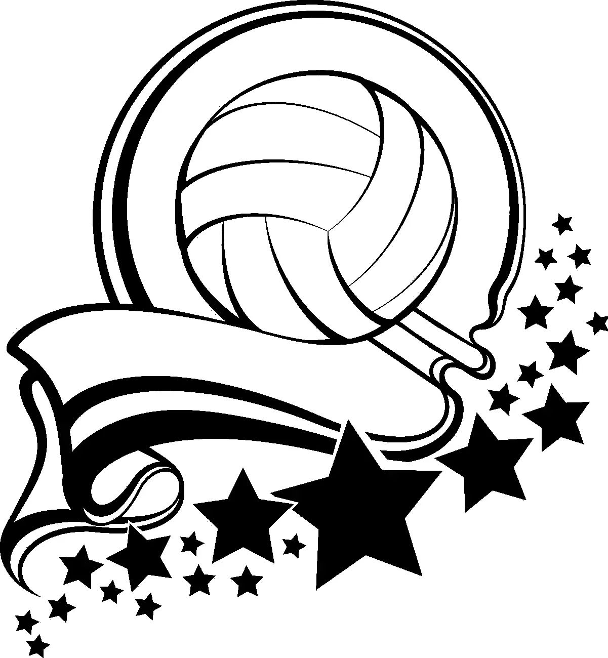 Çocuklar İçin Voleybol Boyama Sayfaları 