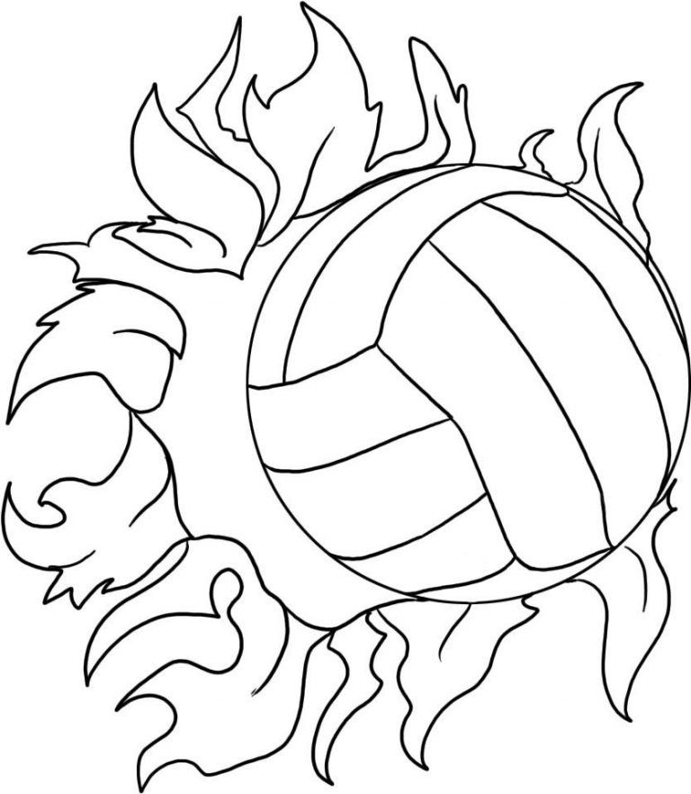 Çocuklar İçin Voleybol Boyama Sayfaları 