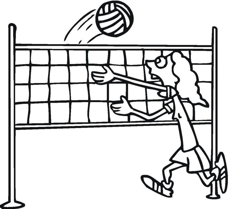 Çocuklar İçin Voleybol Boyama Sayfaları 