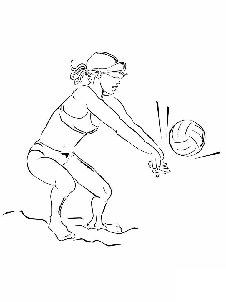 Çocuklar İçin Voleybol Boyama Sayfaları 