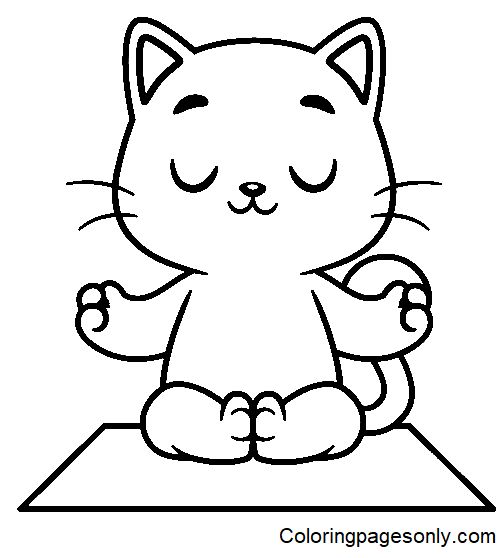 Çocuklar İçin Yoga Boyama Sayfaları 