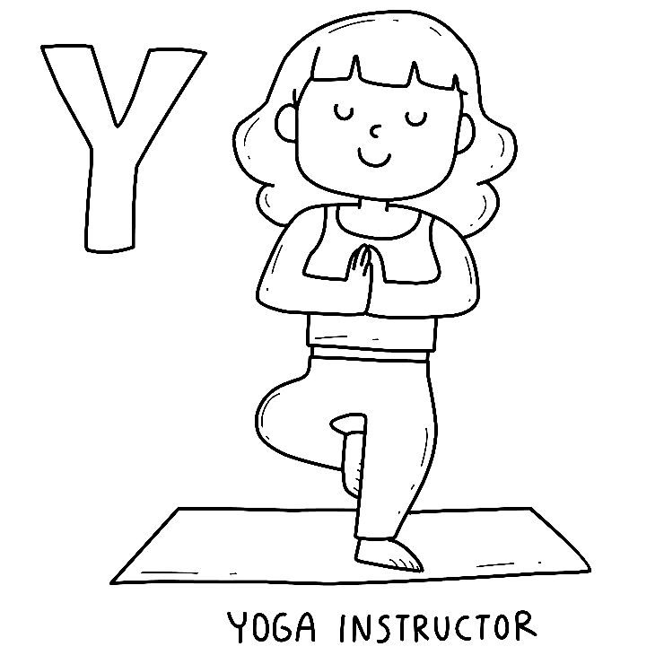 Çocuklar İçin Yoga Boyama Sayfaları 