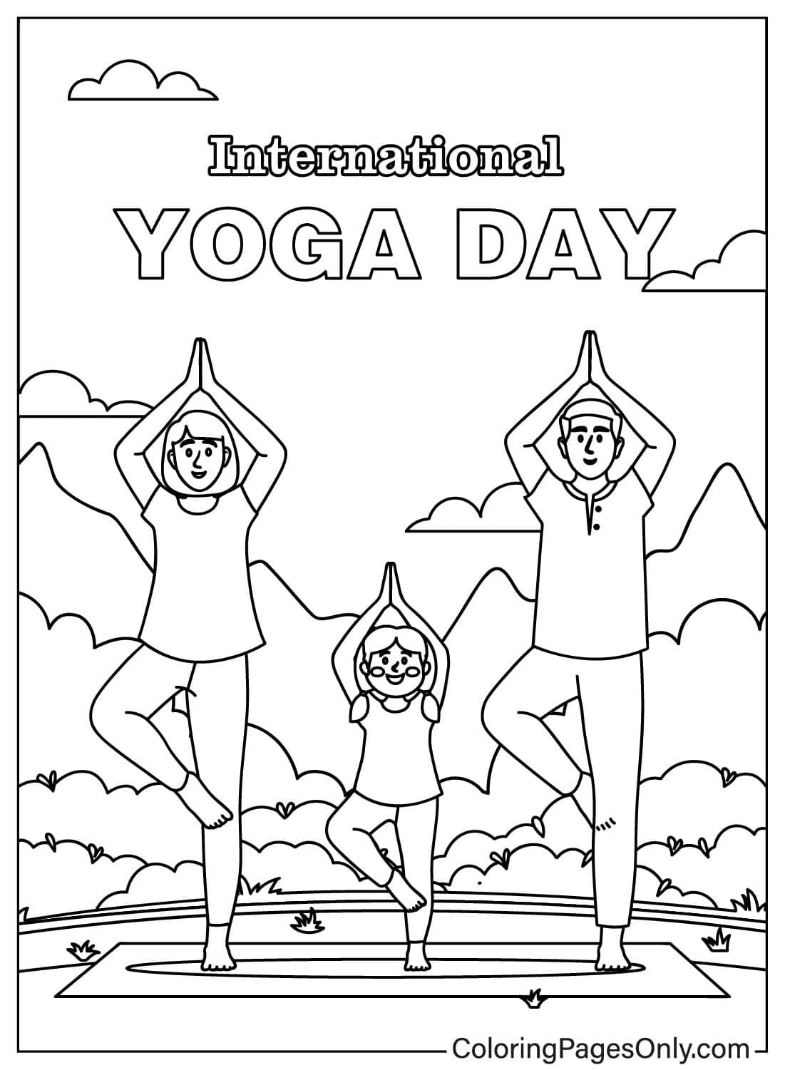 Çocuklar İçin Yoga Boyama Sayfaları 
