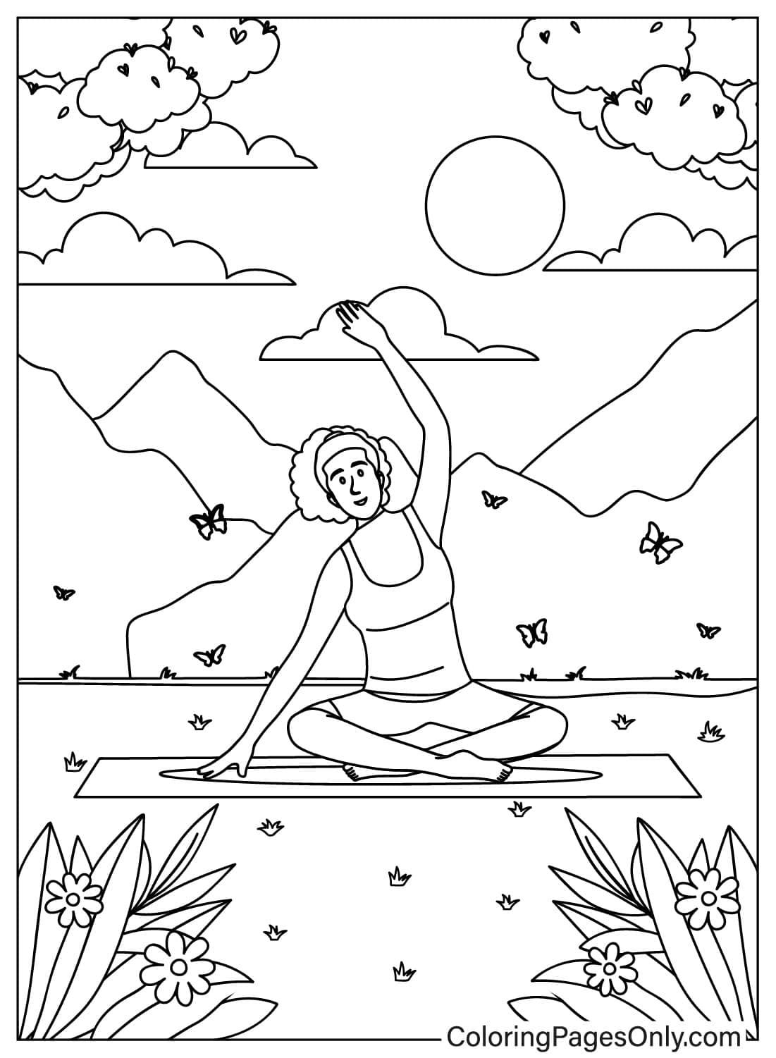 Çocuklar İçin Yoga Boyama Sayfaları 