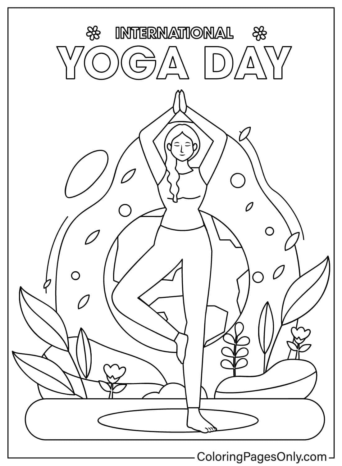 Çocuklar İçin Yoga Boyama Sayfaları 