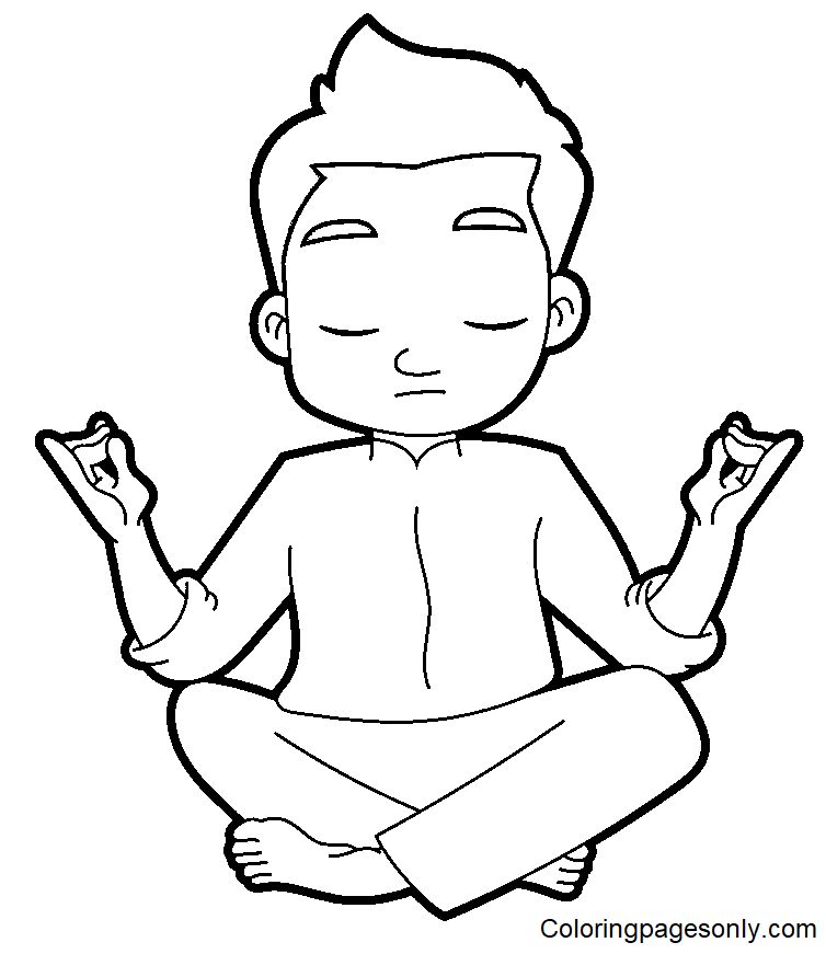 Çocuklar İçin Yoga Boyama Sayfaları 