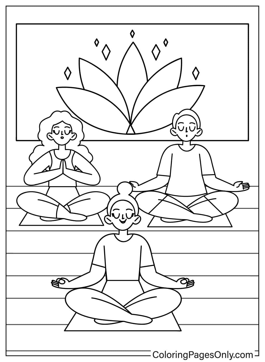 Çocuklar İçin Yoga Boyama Sayfaları 
