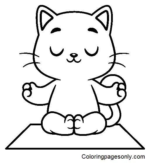 Çocuklar İçin Yoga Boyama Sayfaları 