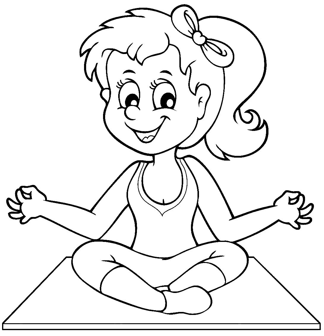 Çocuklar İçin Yoga Boyama Sayfaları 