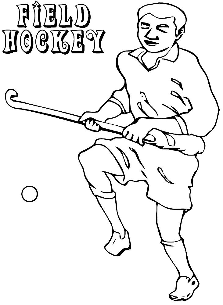 Çocuklar İçin Çim-Hokeyi Boyama Sayfaları 