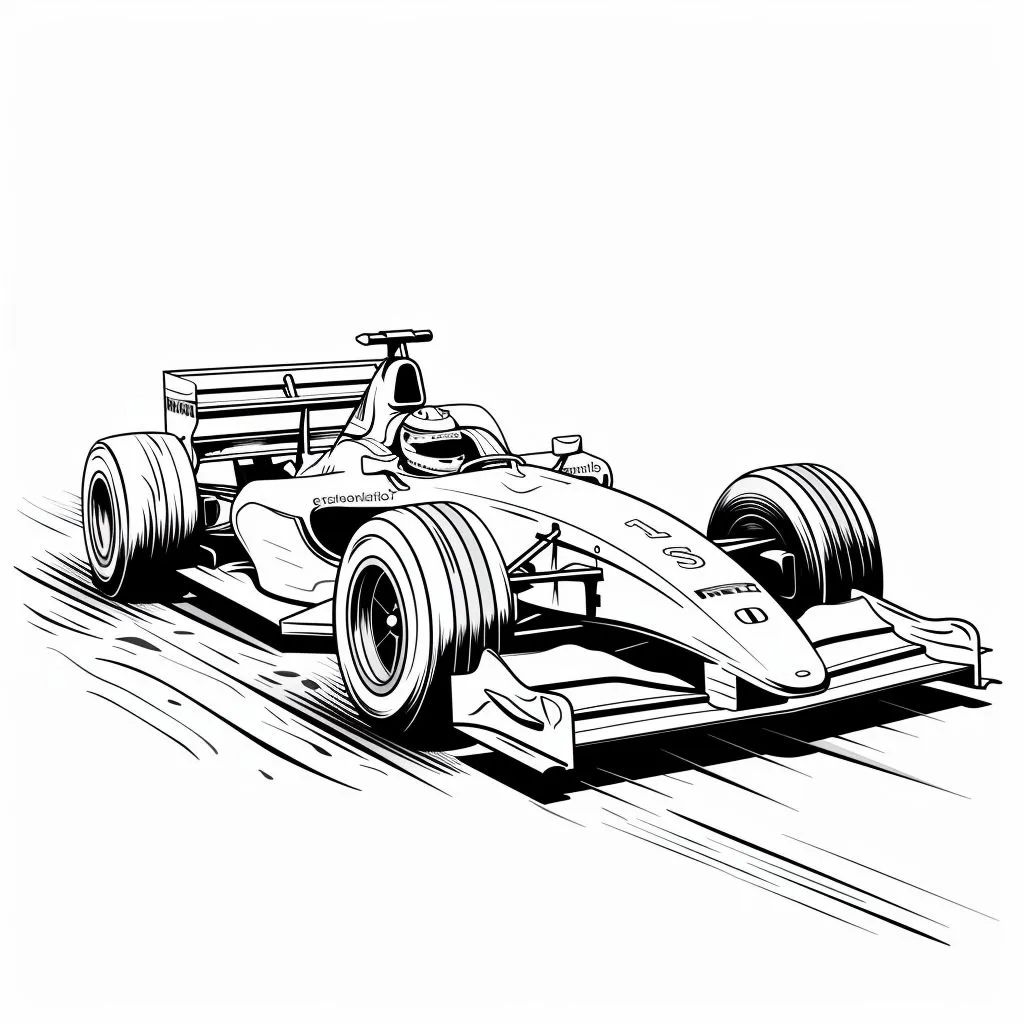 Çocuklar İçin F1 Boyama Sayfaları 