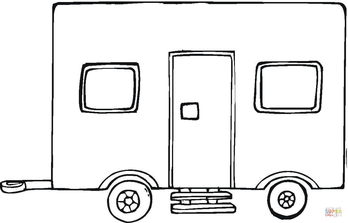 Çocuklar İçin Karavan Boyama Sayfaları 