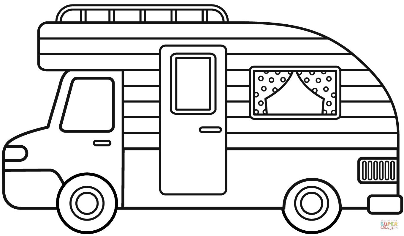 Çocuklar İçin Karavan Boyama Sayfaları 