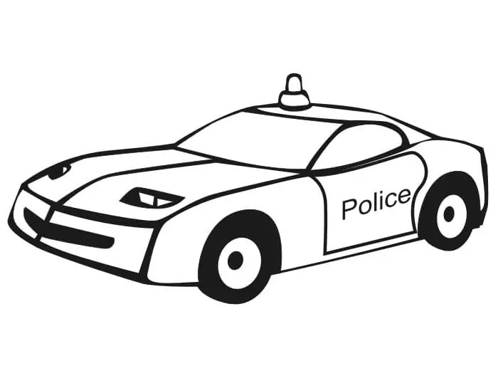 Çocuklar İçin Polis-arabası Boyama Sayfaları 