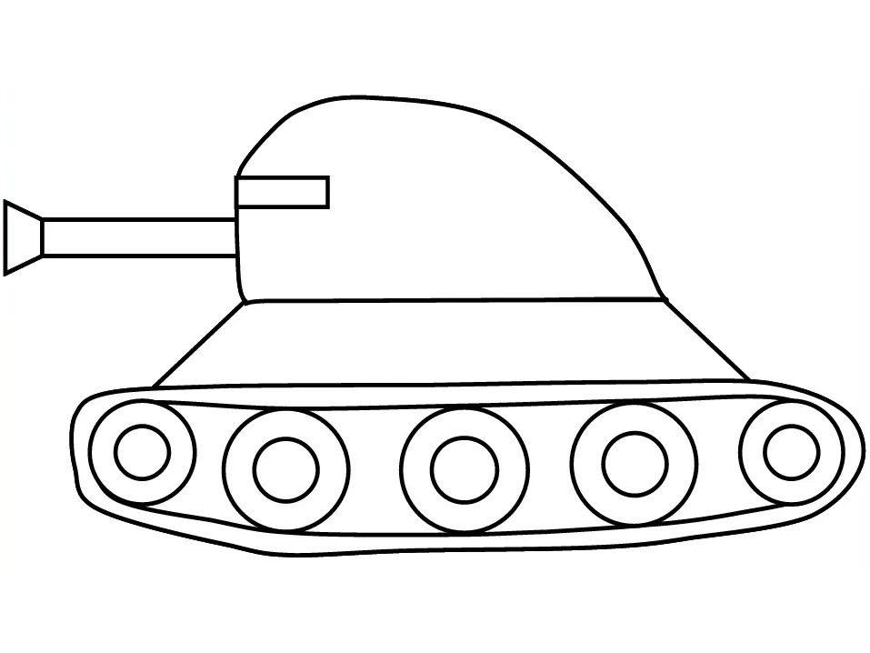 Çocuklar İçin Tank Boyama Sayfaları 