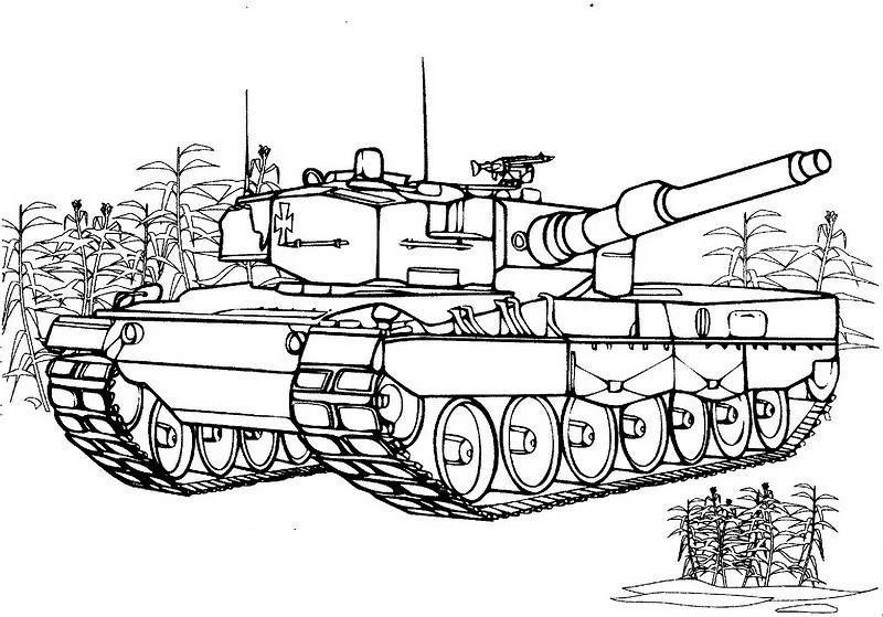 Çocuklar İçin Tank Boyama Sayfaları 