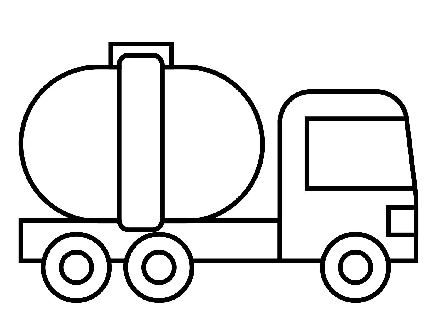 Çocuklar İçin Tanker Boyama Sayfaları 