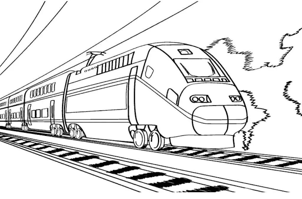Çocuklar İçin Tren Boyama Sayfaları 