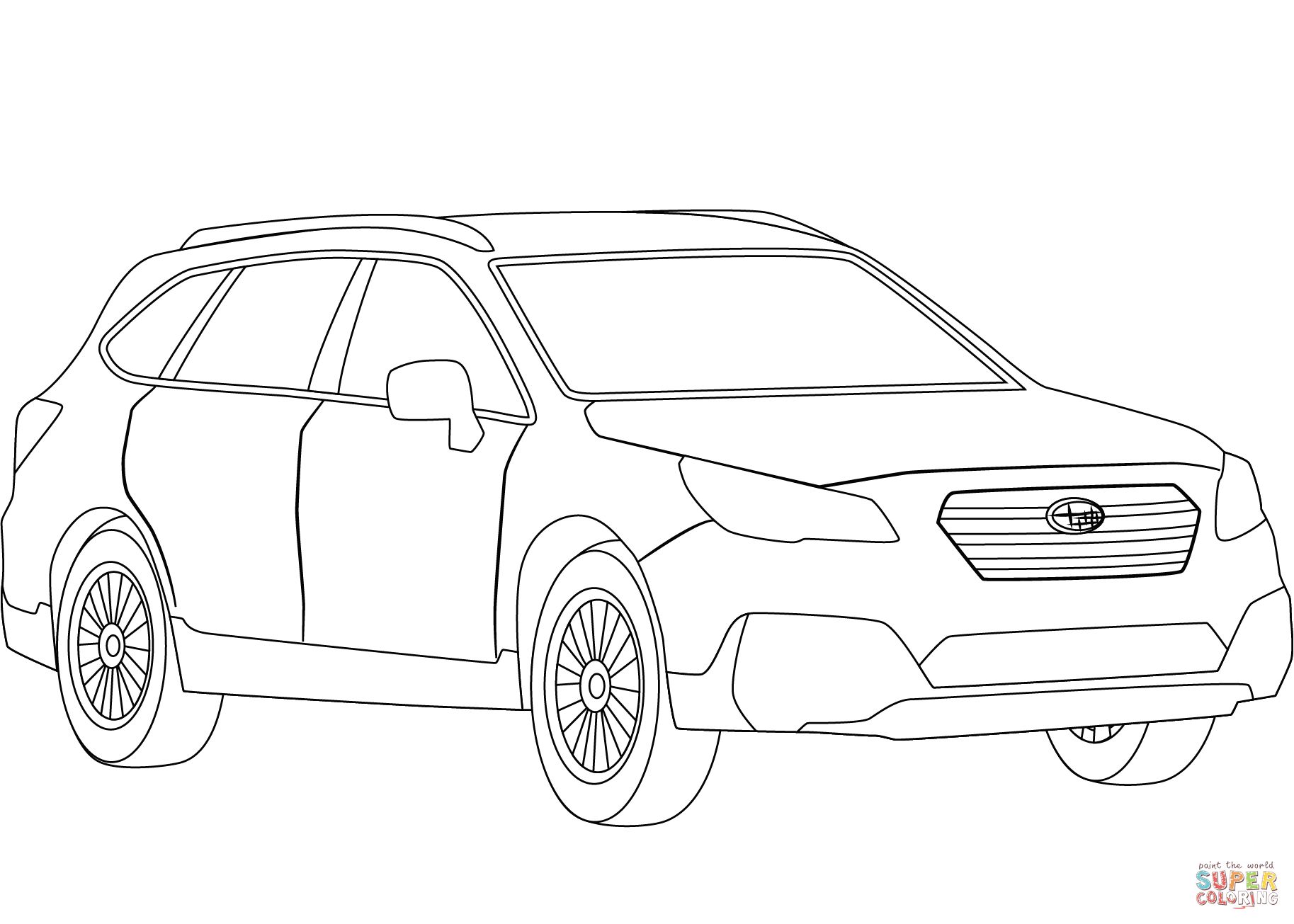 Çocuklar İçin Subaru Boyama Sayfaları 