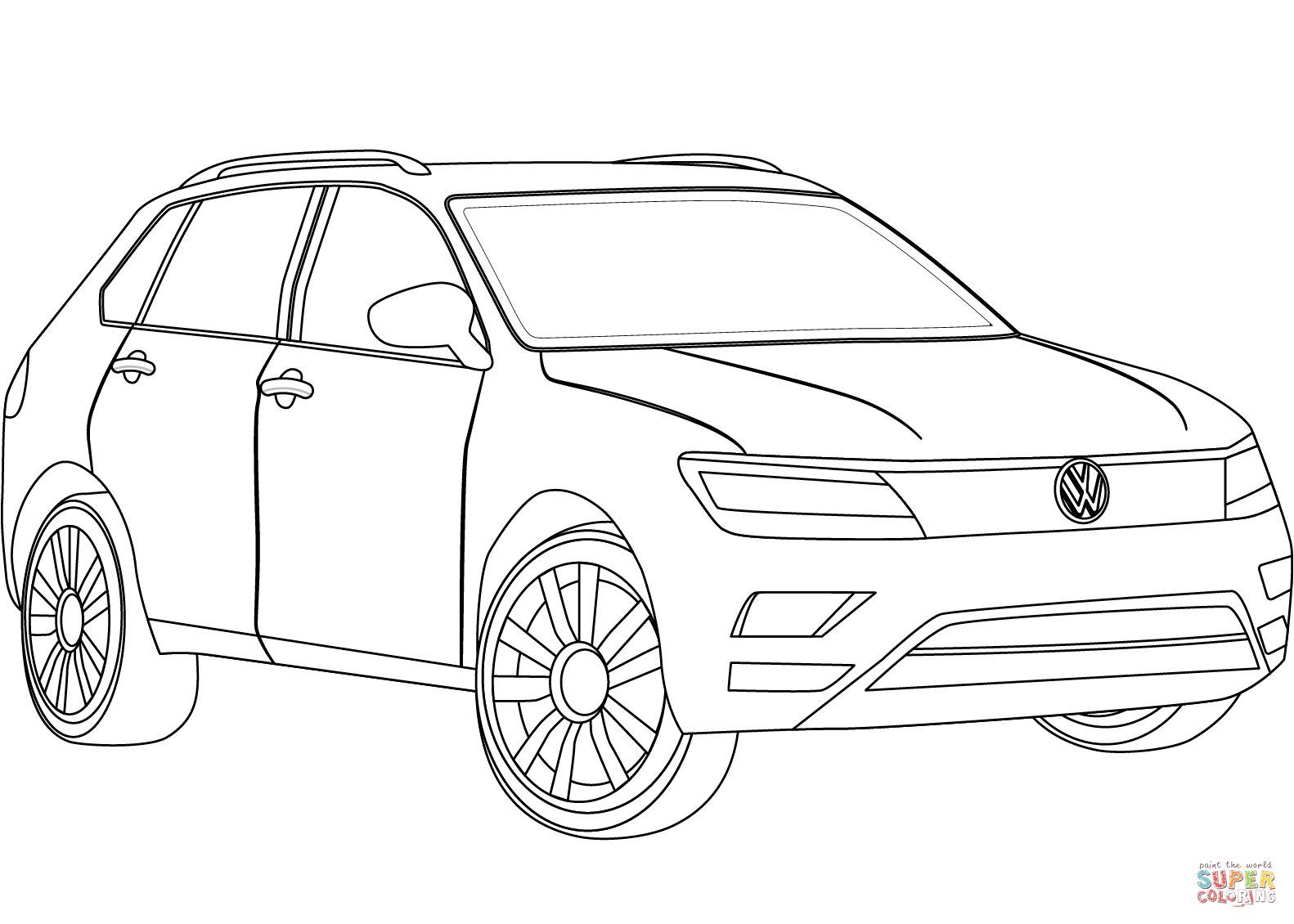Çocuklar İçin Volkswagen Boyama Sayfaları 