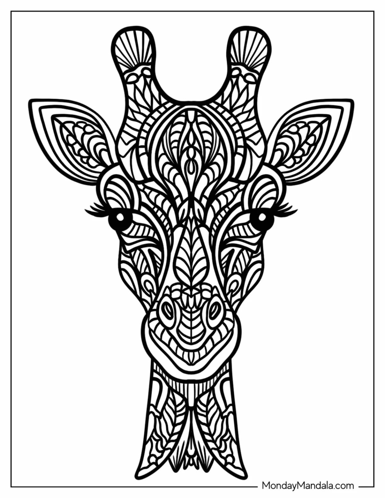Çocuklar İçin  Yetişkinler için Animal-Mandala Boyama Sayfaları 