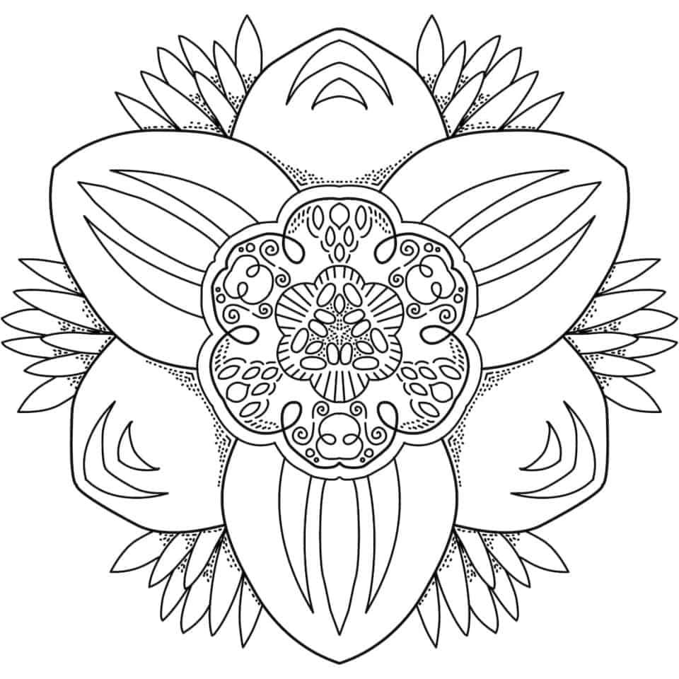 Çocuklar İçin  Yetişkinler için Mandala Boyama Sayfaları 