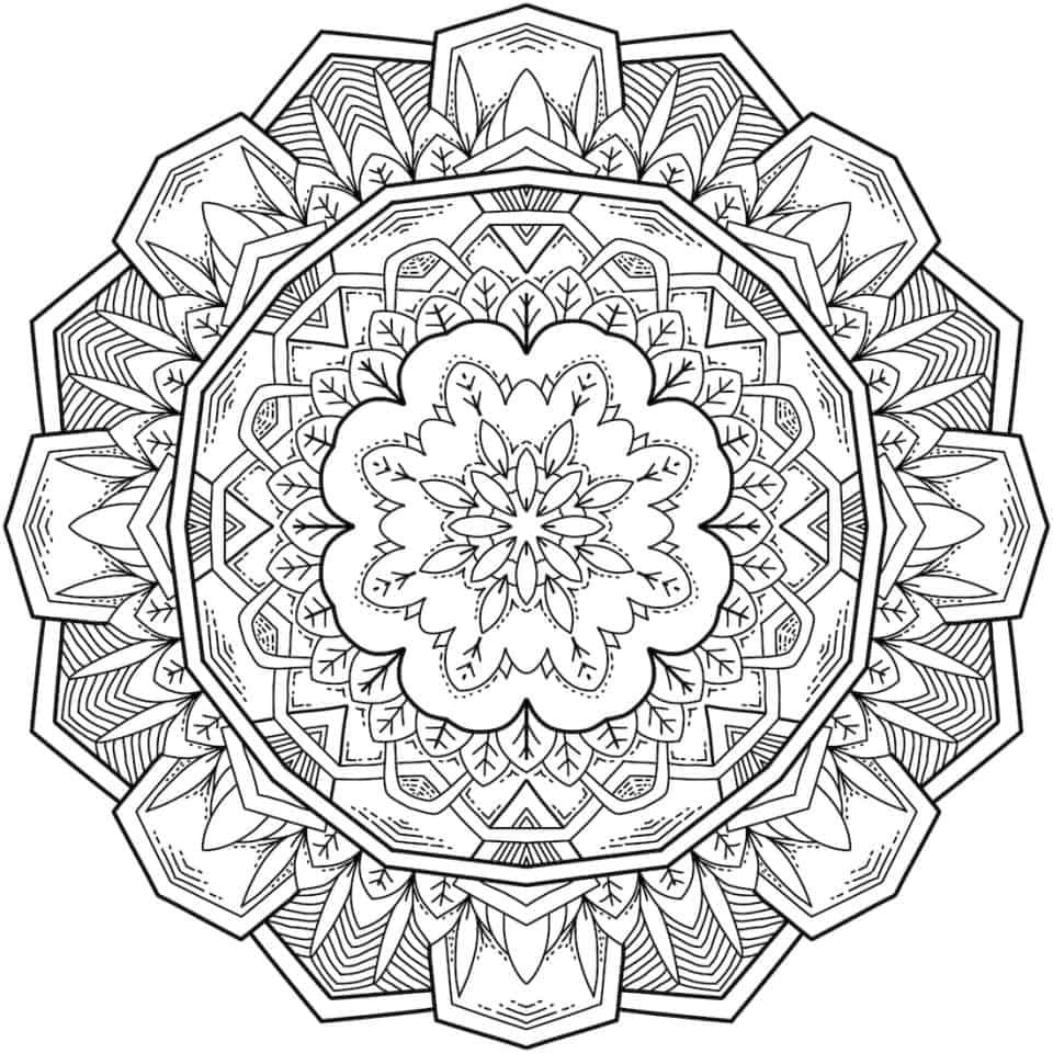 Çocuklar İçin  Yetişkinler için Mandala Boyama Sayfaları 