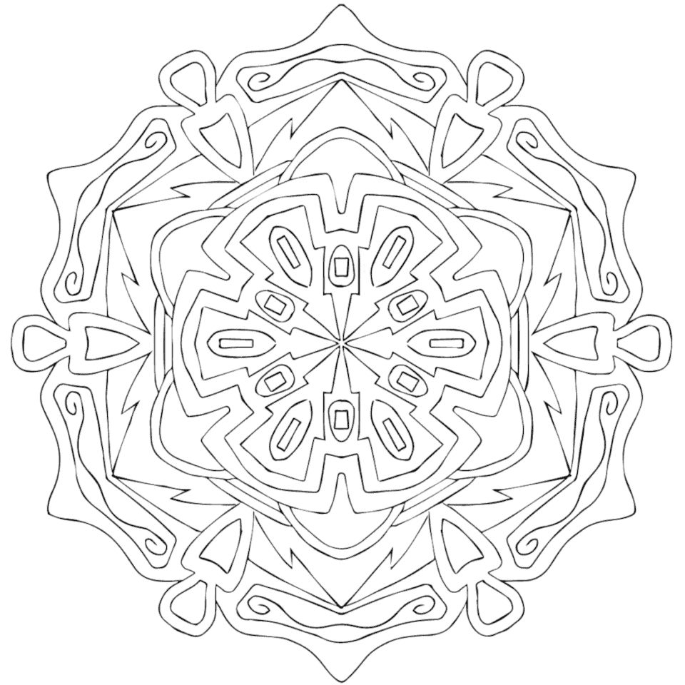 Çocuklar İçin  Yetişkinler için Mandala Boyama Sayfaları 