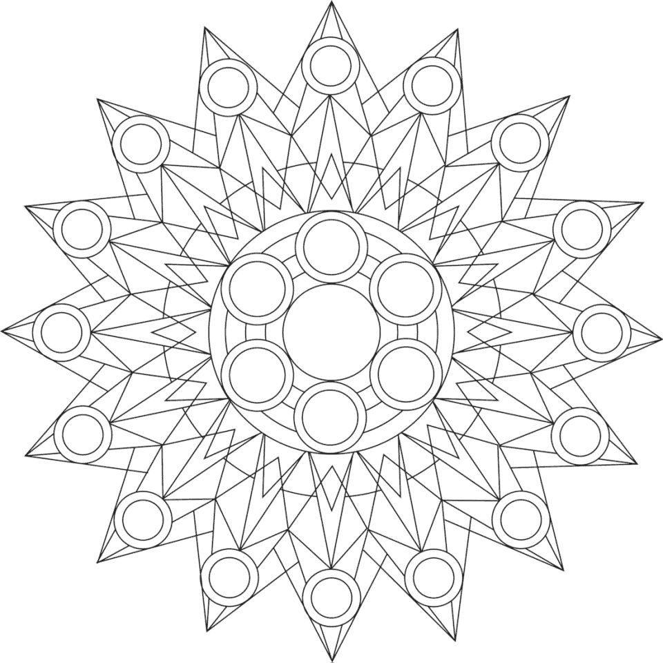 Çocuklar İçin  Yetişkinler için Mandala Boyama Sayfaları 