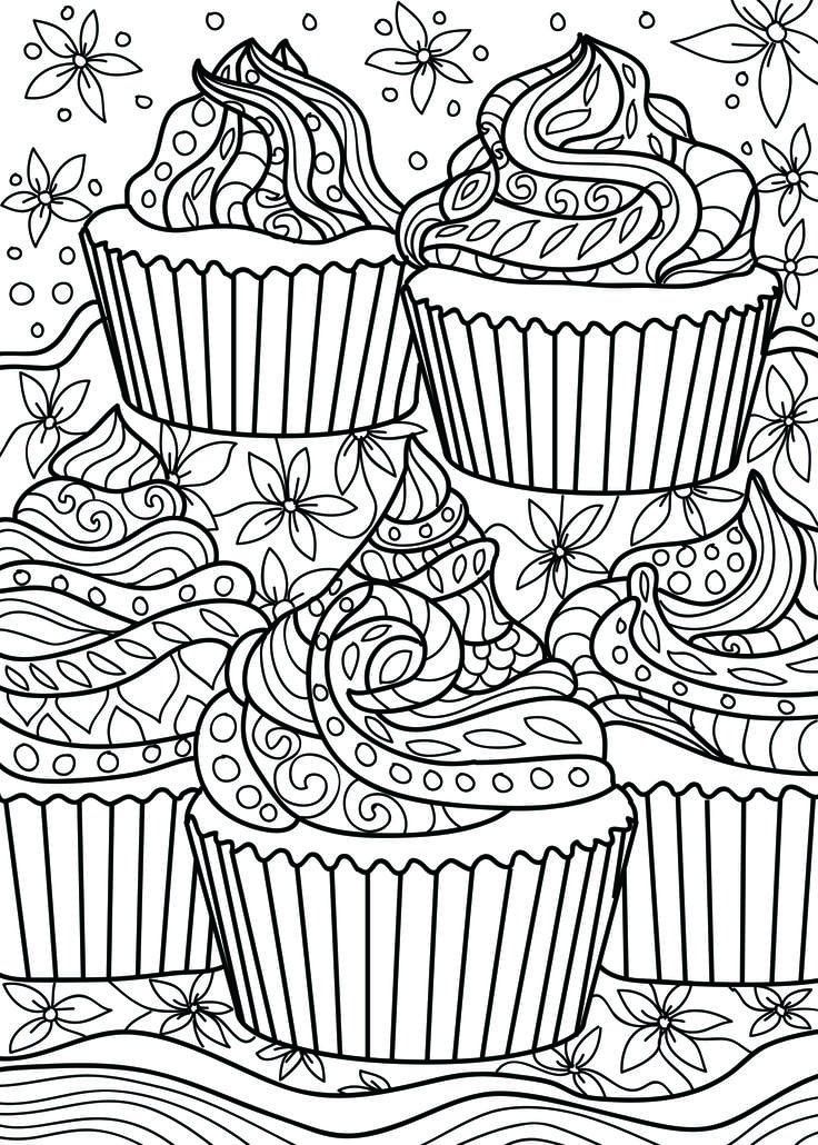 Çocuklar İçin Cup-Cake Boyama Sayfaları 