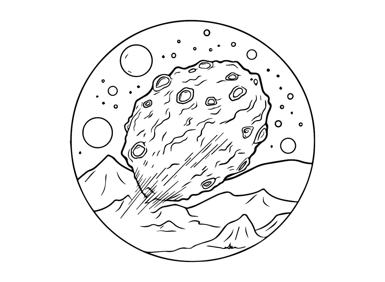 Çocuklar İçin  Astroid Boyama Sayfaları 