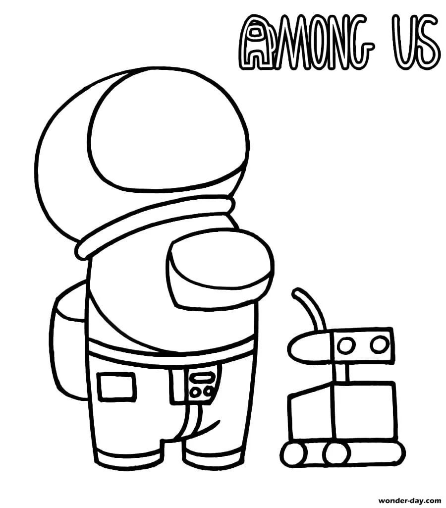 Çocuklar İçin  Astronot Boyama Sayfaları 